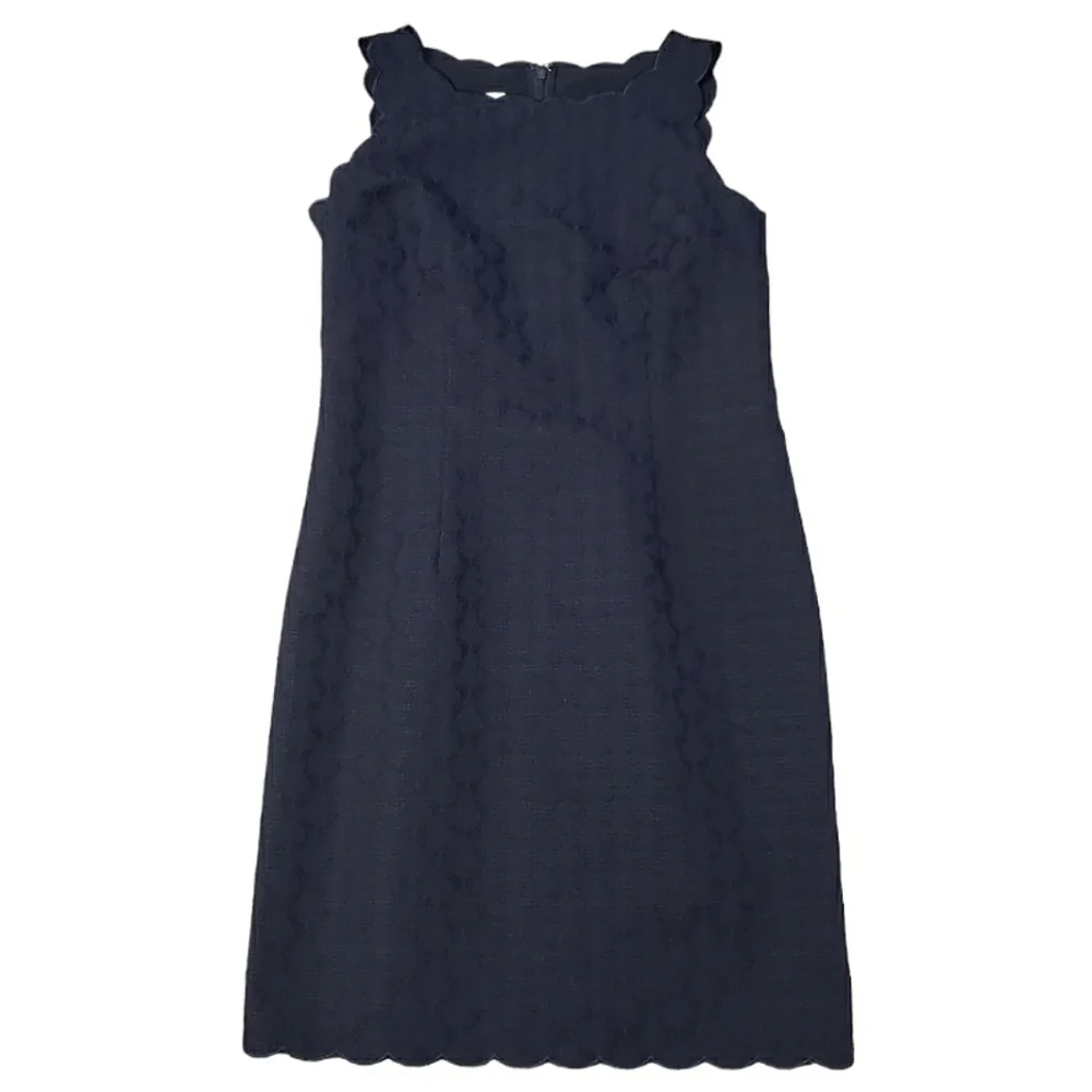 Talbots Scalloped Jacquard Sheath Dress - Picture 2 of 7